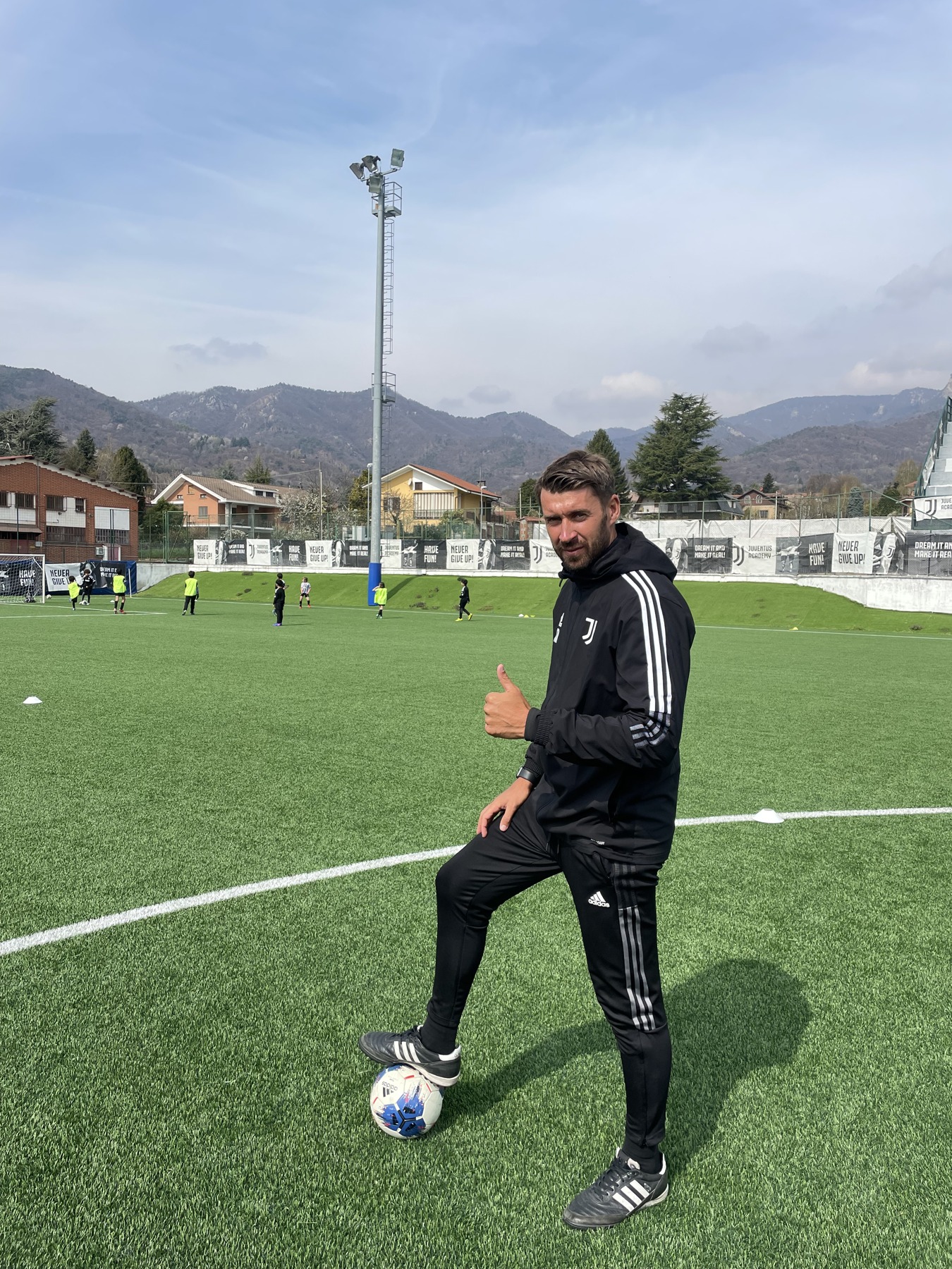 Andrea Masci on the football pitch